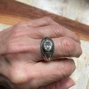 Sterling Silver and Cubic Zirconia Ring Size 9